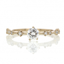 New Moon Diamond Solitaire Ring Image