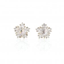 Diamond Snowflake Stud Earrings Image