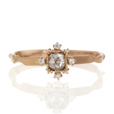 Twisting Diamond Snowflake 18k Rose Gold Ring Image