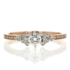 18k Rose Gold and Platinum Supreme Diamond Ring Image