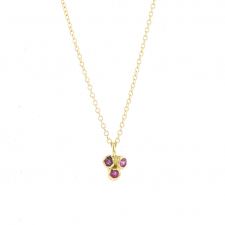Ruby Teeny Sea Anemone Gold Necklace
