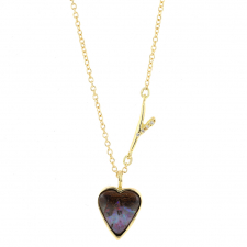 Boulder Opal Heart Gold Necklace Image
