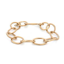Heavy 10k Gold Oval Link Bracelet Image