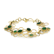 18k Gold Jade Loop Bracelet Image