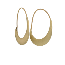 Crescent Gold Hoop Earrings Image