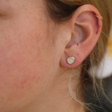 Petal Pave Post Stud Earrings Image