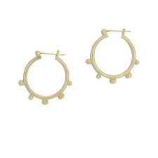 Alfia Hoop Gold Earrings