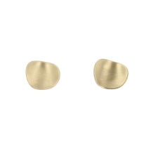 Square 10k Gold Post Stud Earrings Image