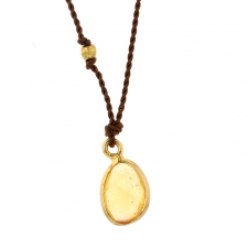 Yellow Sapphire 18k Nylon Cord Necklace Image