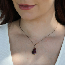 XL Ruby and Tourmaline Nylon Cord Necklace Image