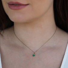 Emerald and Diamond Nylon Cord Necklace Image