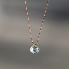 Small Aquamarine Zen Gems Nylon Cord Necklace Image