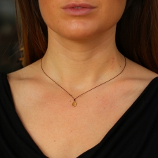 Yellow Sapphire 18k Nylon Cord Necklace