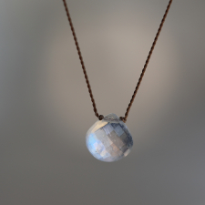 Zen Gems Rainbow Moonstone Nylon Cord Necklace