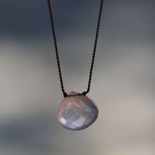 Large Rose Quartz Zen Gems Faceted Necklace Image