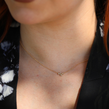 Rose Cut Diamond 14k Gold Necklace Image