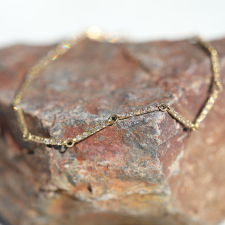 Yellow Gold Multi Link Champagne Diamond Bracelet