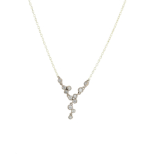 Cascading White Gold 12 Diamond Necklace Image