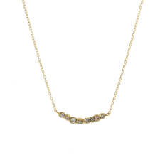 Yellow Gold 8  Brown Diamond Necklace