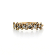 Gray and Brown Diamond Band Ring Image