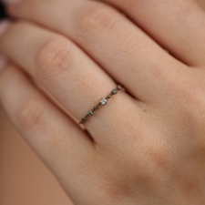 Gray and Brown Diamond Ring