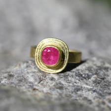 Faceted Ruby Gold Ring Image