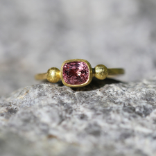 Faceted Pink Spinel Gold Ring Image