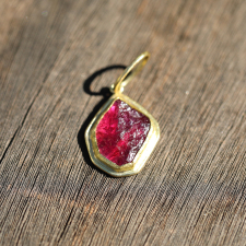 Rough Red Tourmaline Crystal Pendant (no chain) Image