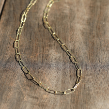 Short Link 18k Gold Chain Necklace Image