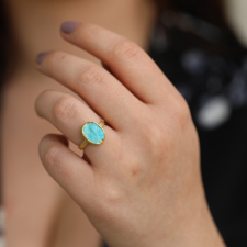 Rough Turquoise Gold Ring Image