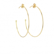 Medium 18k Yellow Gold Hoop Earrings Image