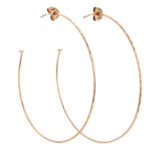 Extra Large Rose Gold Hoop Earrings Image