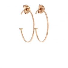 Small Rose Gold Hoop Earrings Image