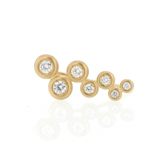 18k Gold Diamond Puff Single Earring