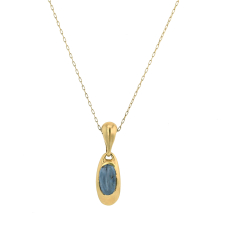 Aquamarine Locket Holder Gold Necklace Image