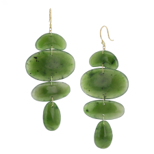 Oval Jade Totem Earrings Image