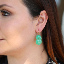 Chrysoprase Tiny Arp Earrings