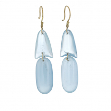 Aquamarine Arrowhead Earrings