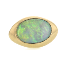 Large Gold Black Opal Ring Image