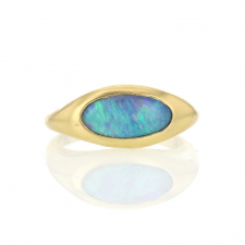Opal 18k Gold Oblong Ring