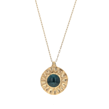 Kyanite Jelly Fish Gold Necklace