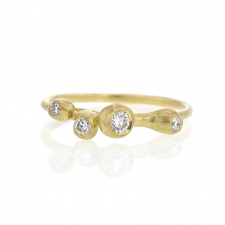 Molten Diamond 18k Yellow Gold Ring
