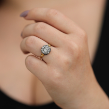 Victorian Diamond Silver and Gold Ring Image