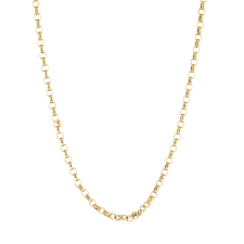 Victorian Round Chain Link 9k Gold Necklace