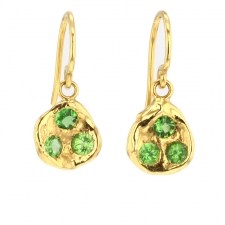 Green Garnet 18k Gold Earrings Image