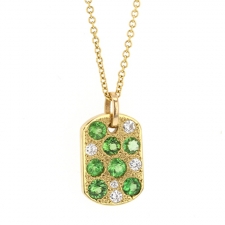Green Garnet and Diamond Necklace Image