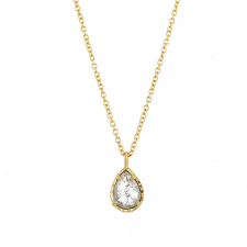 Teardrop Grey Diamond Necklace Image