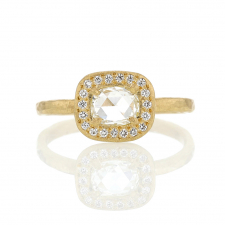 Cushion Diamond 18k Yellow Gold Ring