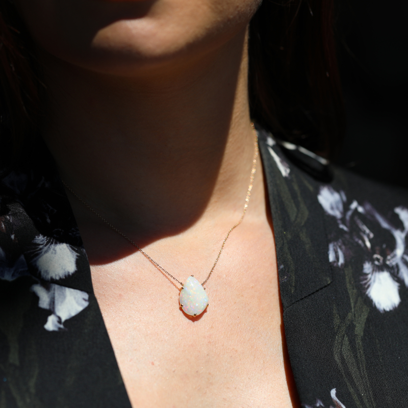Opalized Clam Shell Necklace