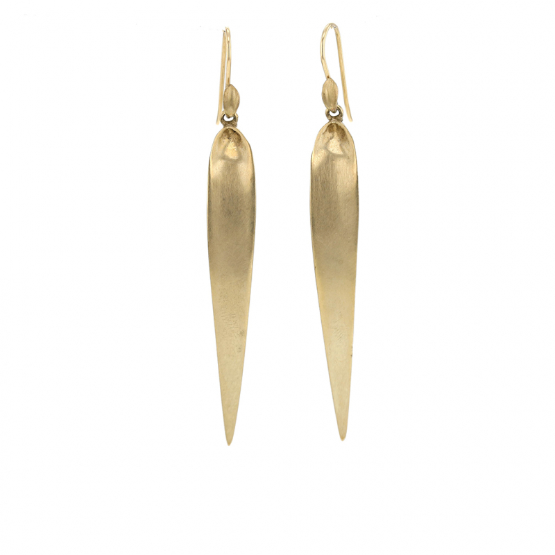 Gold Japanese Grass Earrings
